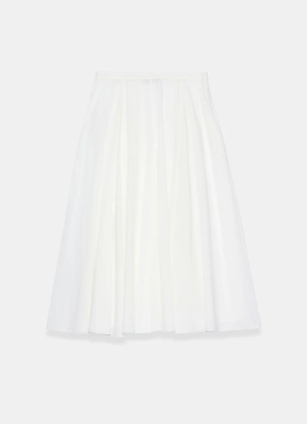 White Cotton Full Midi Skirt | Mint Velvet