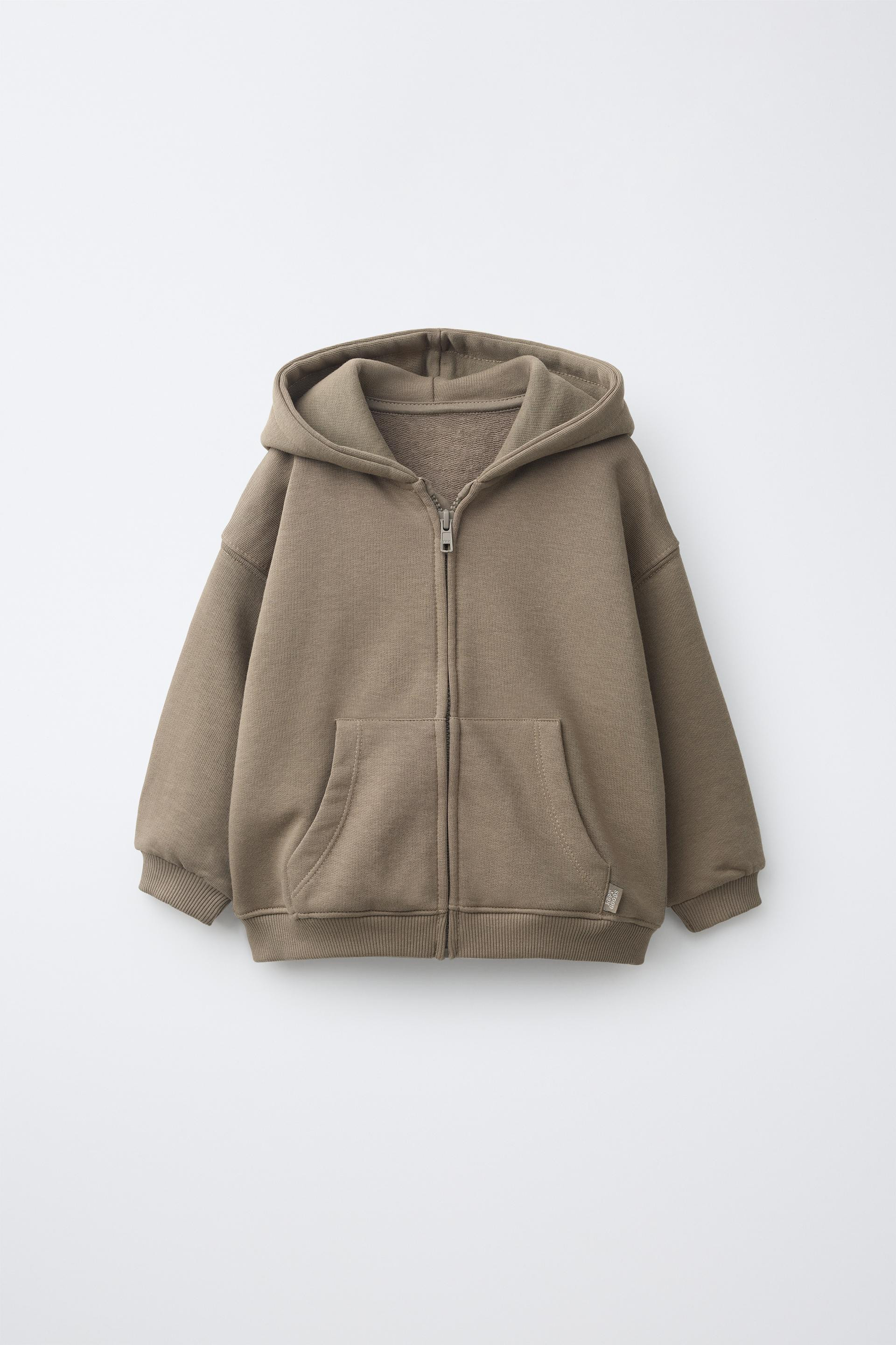 Zara - Hooded Zip Sweatshirt - Gray Marl - 3 Years (38,6 Inches) - Kids | Zara US