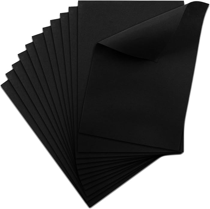 12 Pcs Felt Sheets, 7x11 Inch Stiff Felt for Crafts DIY, Black | Amazon (US)
