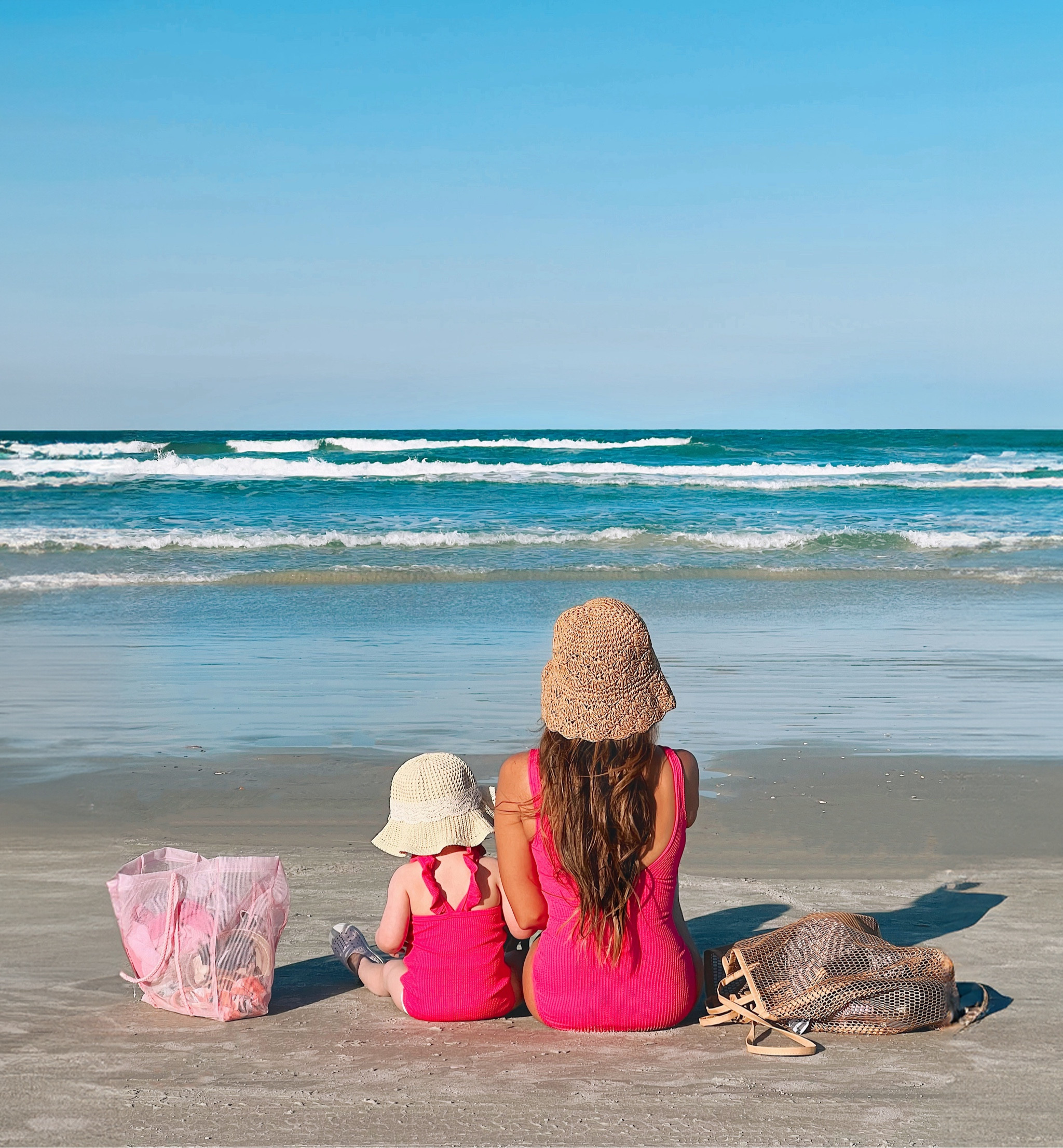Mom and mini swimsuits 
Pink textured swimsuits 
Toddler girl swimsuit 
Amazon finds 
Beach bag 
Bucket hats 


#LTKtravel #LTKfamily #LTKswim