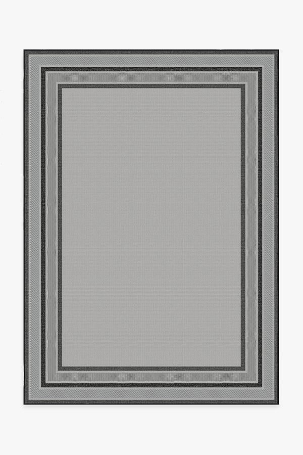 Outdoor Picnic Border Grey Rug | Ruggable
