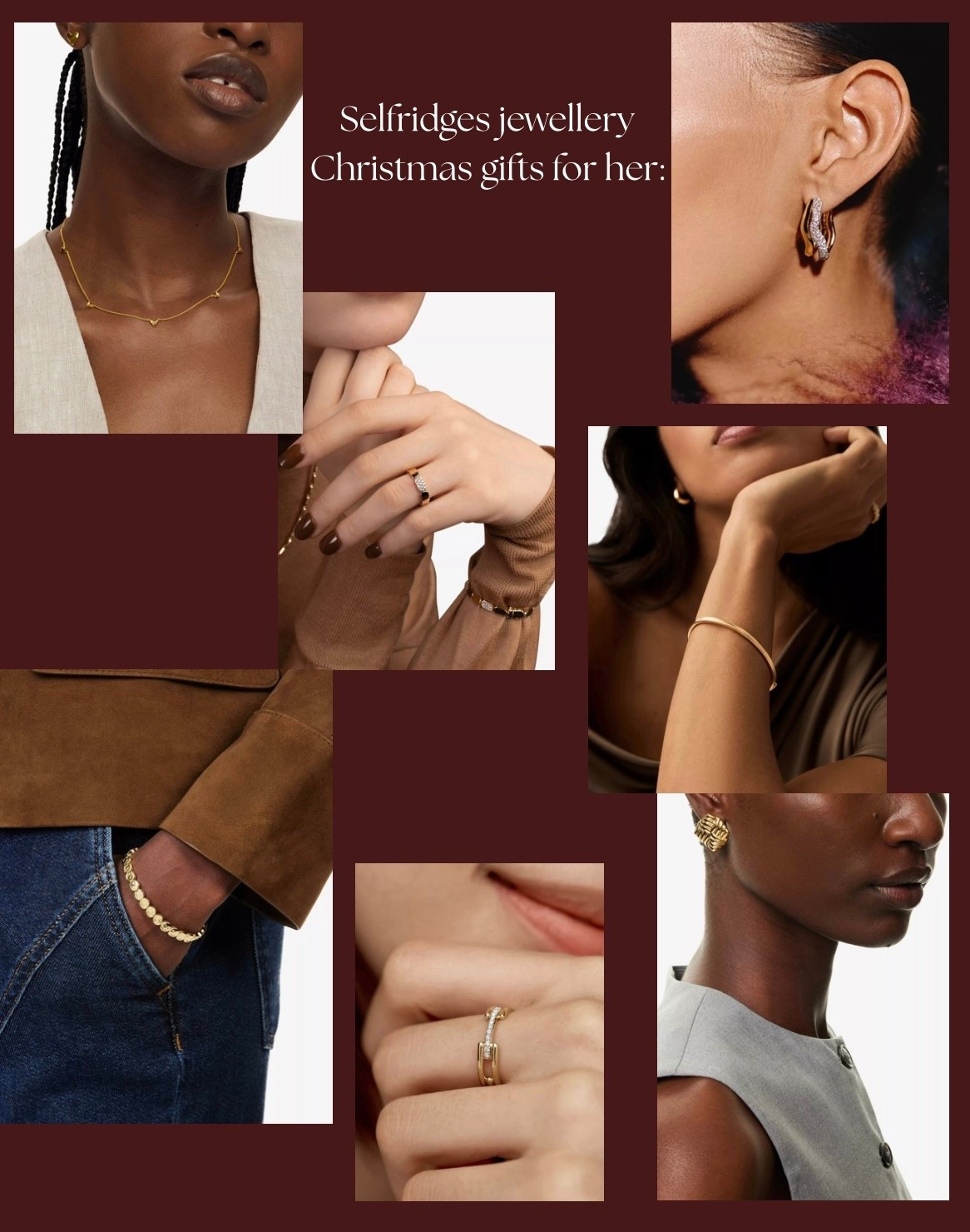 A jewellery gift guides from selfridges | jewellery is always a great idea 

#LTKgiftguide #LTKxSelfridges #LTKluxury