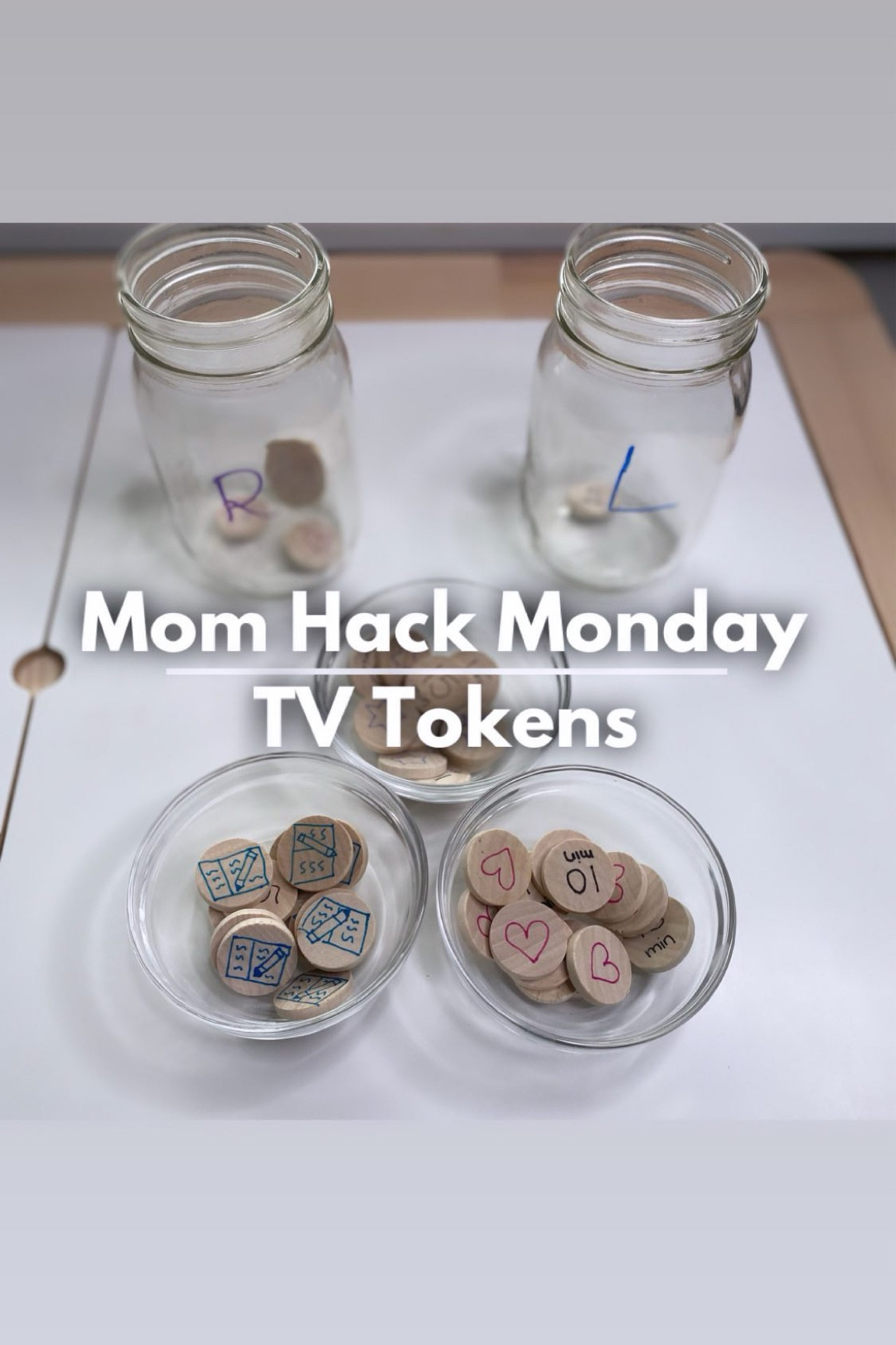 MOM HACK MONDAY: TV TOKENS 📺🎉🙌

For all of the parents trying to reduce screen time this summer, here is a great hack! Make TV tokens to EARN screen time! 

Comment "TV TOKENS" and I'll send you the exact items we used to create ours! 🙌🎉🫶

Here's the tokens we have for our system👇

1️⃣ Homework Token: This can be earned by working on our "Morning Menus" (see my "Summer Scholars" reel for info), working on homework from school, doing educational apps on our iPad, etc! 
📚🧠🎓

2️⃣ Chore Token: This is earned by completing their daily/weekly chores! (Putting away dishes & laundry, making their beds, cleaning their rooms, etc!) 📃🧺🛏️✨

3️⃣ Love Token: This is earned when the kids are getting along really well, sharing, doing kind things for one another, etc. They can also earn this one out in public if they do something for someone else (hold the door for them, help them pick something up, etc.
💕🎉🙌

Now you might be asking, do they get any TV time outside of this? The answer is, sometimes! If we are doing a family movie night together, the kids don't have to earn that because it's family time! 

But why have the kids EARN screen time?
Here are just a few reasons 👇👇

▪️Promotes Self-Regulation: Kids learn to manage their screen time responsibly, understanding that it is a reward rather than an entitlement. This helps in developing self-control and delayed gratification.

▪️Encourages Positive Behavior: By linking screen time to desirable behaviors or tasks, such as homework, chores, or physical activity, children are motivated to engage in these activities to earn their tokens. This reinforces positive habits and responsibility.

▪️Teaches Goal Setting: The token system helps children understand the concept of setting and achieving goals. They learn to plan and work towards earning their rewards.

▪️Balances Activities: It encourages a balance between screen time and other important activities like reading, playing outside, or family time, contributing to a well-rounded daily routine.

Want more mom hacks and activities for kids? Follow @wingitwithwhit for Mom Hack Mondays, daily activities for kids, and FREE printables every Friday on stories! 🫶🎉