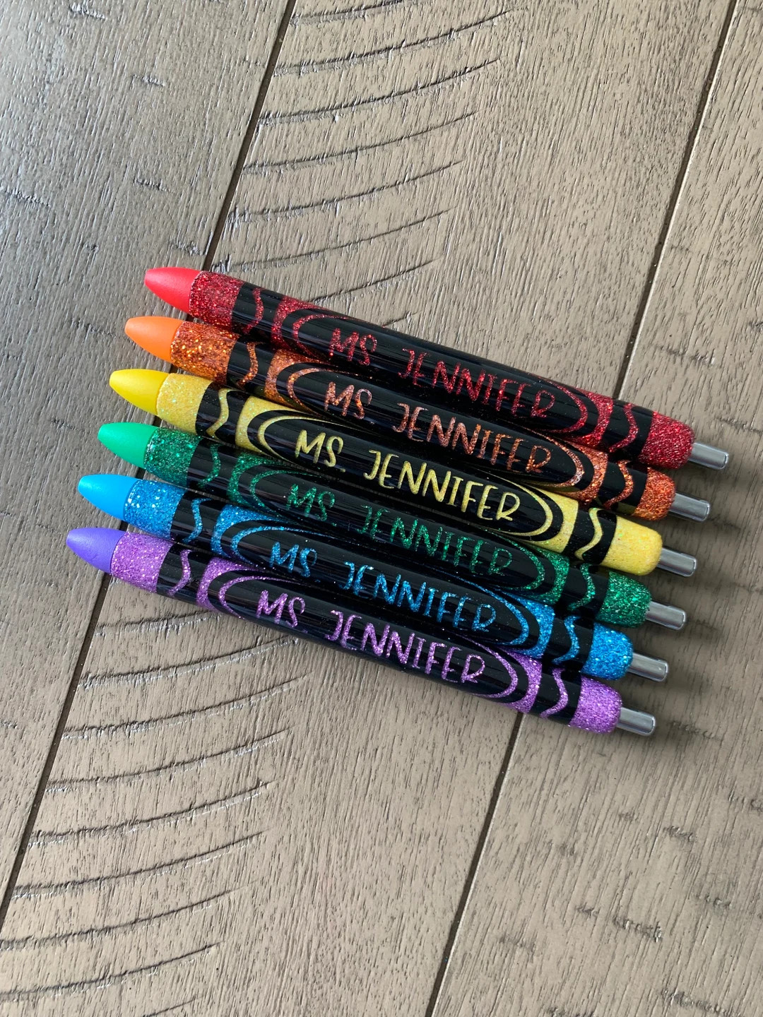 Custom Teacher Crayola Crayon Epoxy Pens - Etsy | Etsy (US)