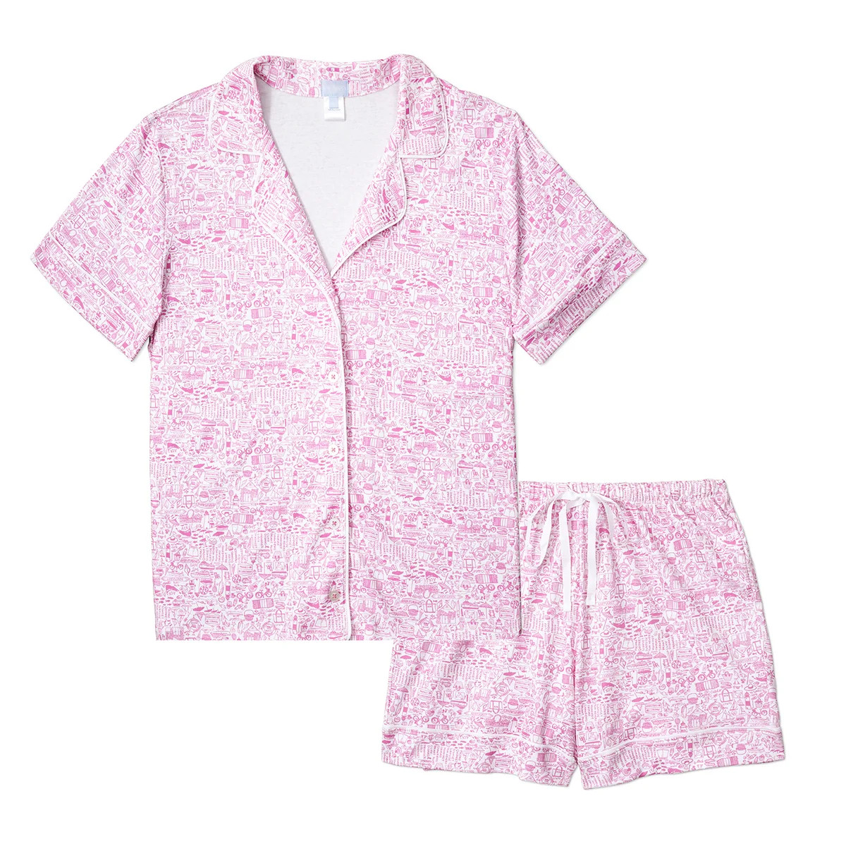 Nantucket Women’s Button Front Short Pajama Set | Joy Street