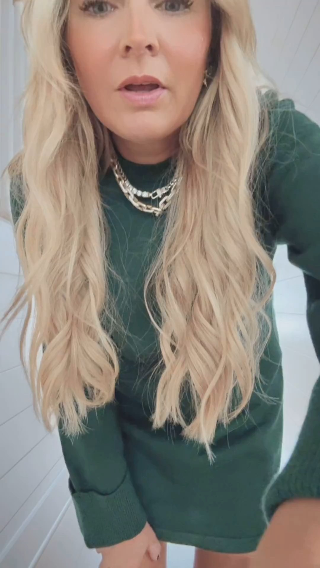 Loving this sweater dress. Add festive heels for a super cute holiday look. Wearing an XS. 

#LTKHoliday #LTKSeasonal #LTKFindsUnder100