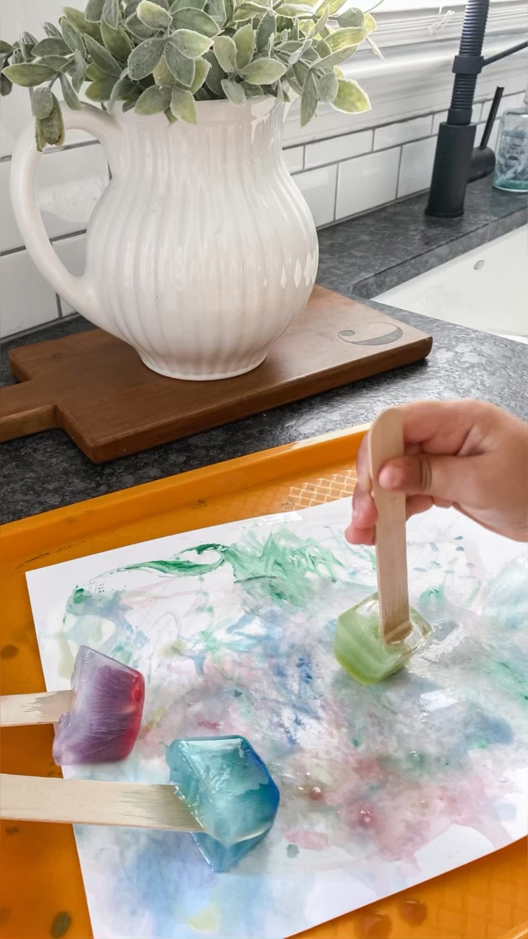 FROZEN PAINT WATERCOLORS! 🧊 

Need a quick summer at-home activity for your kids? These DIY watercolors are fun and easy. Plus, how cool?!

After Roo was done, I stuck the ice tray back in the freezer, so the paint cubes could refreeze and be ready for another round of painting! 👏🏼

I’d recommend this activity for children ages 3 and up. Sweet little Mo (19+ months) kept trying do lick them like a popsicle! 😅

#LTKFind #LTKhome #LTKkids