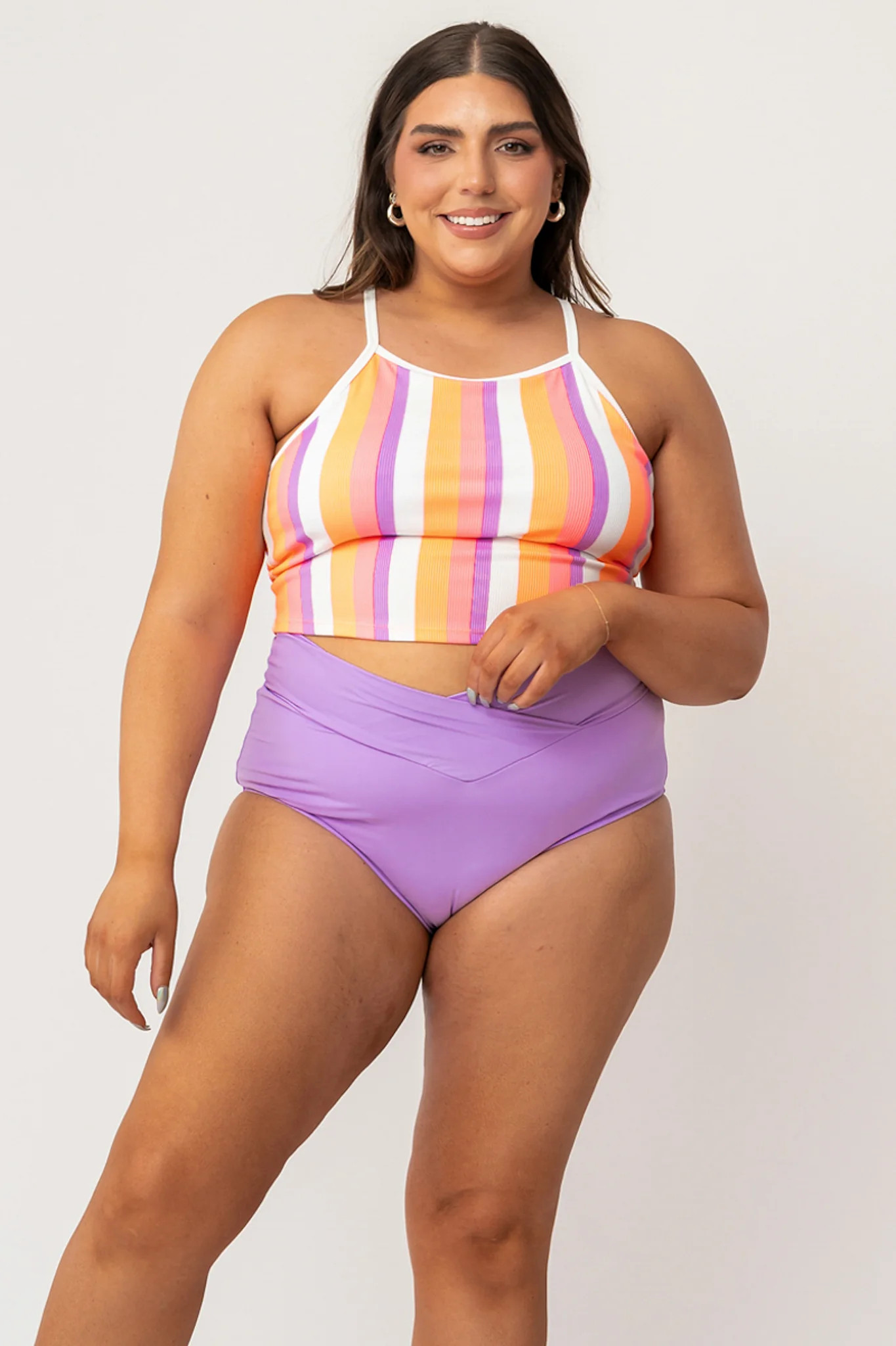 Sun Kissed Top | Sherbet Stripe | Coral Reef Swim