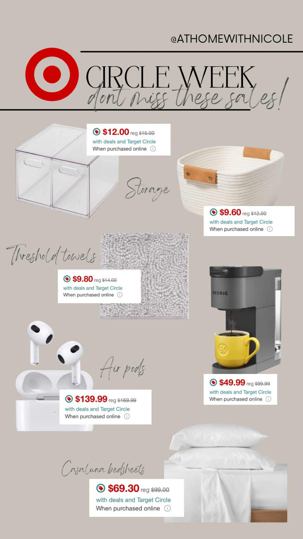 Target circle deals for the home 

Home finds, target home finds, target circle deals, target circle week, storage solutions, organization finds