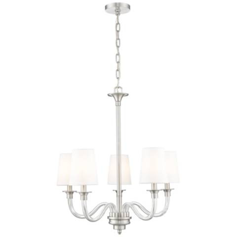 Katerina by Z-Lite Brushed Nickel 24 inch 5 Light Chandelier | Lamps Plus