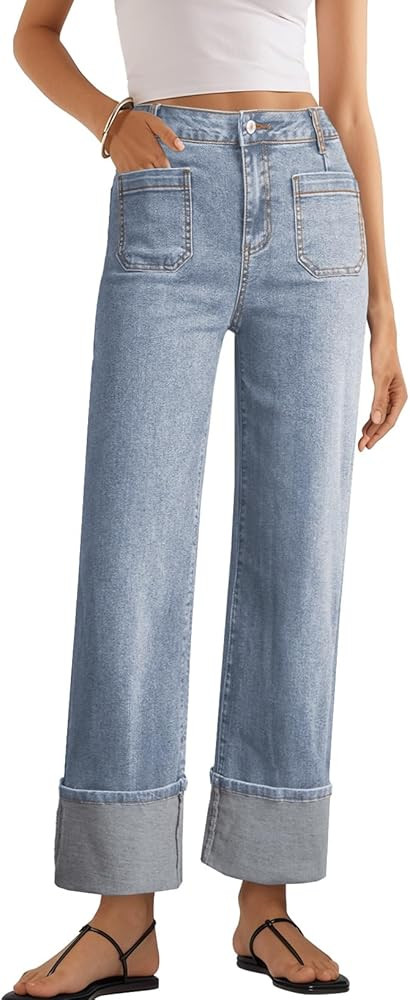 EVALESS Women's High Waisted Wide Leg Jeans | Amazon (US)