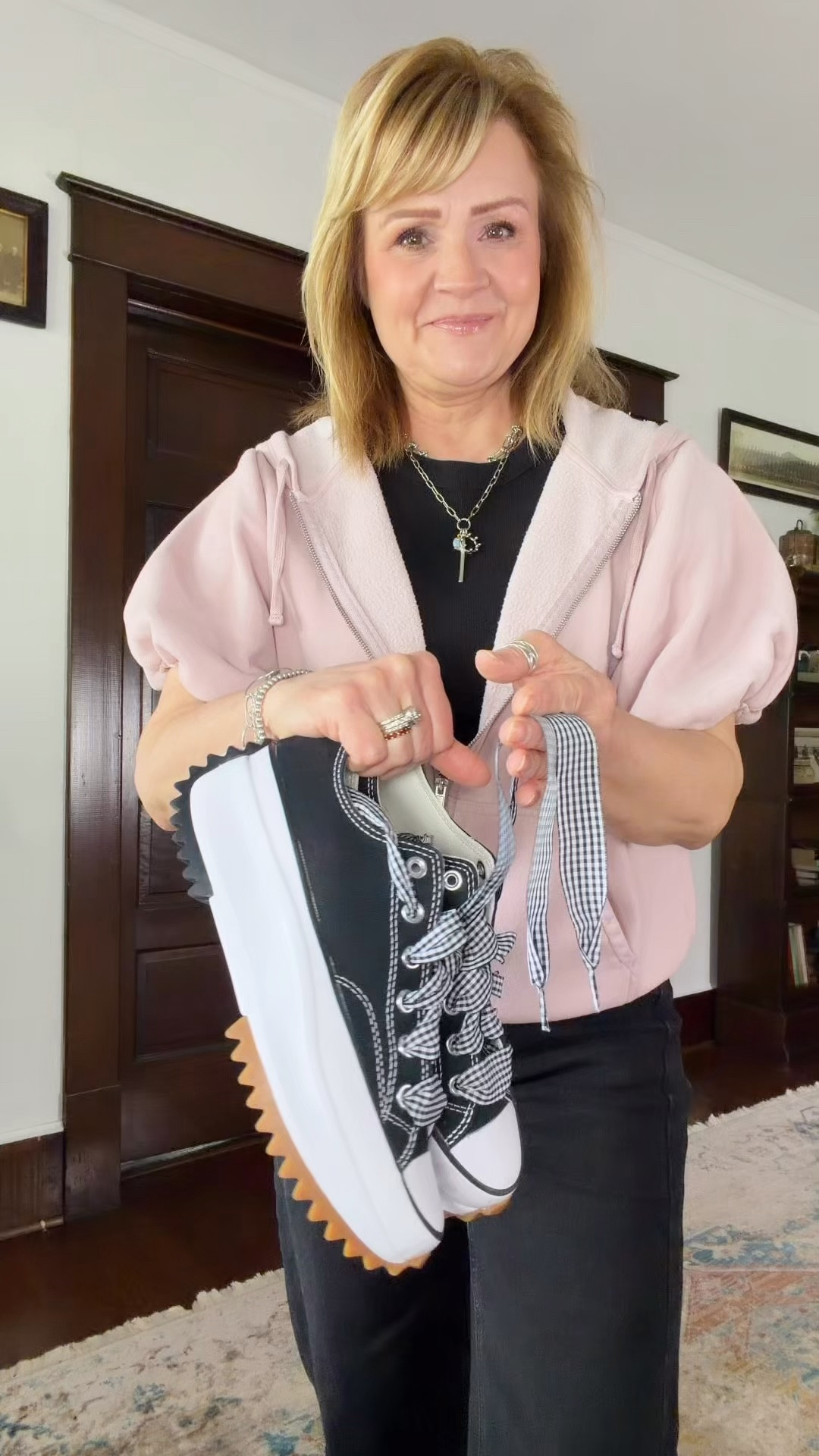 Spring Mature Casual OOTD
Do not size up in this sweatshirt! 

#LTKootd #LTKOver40