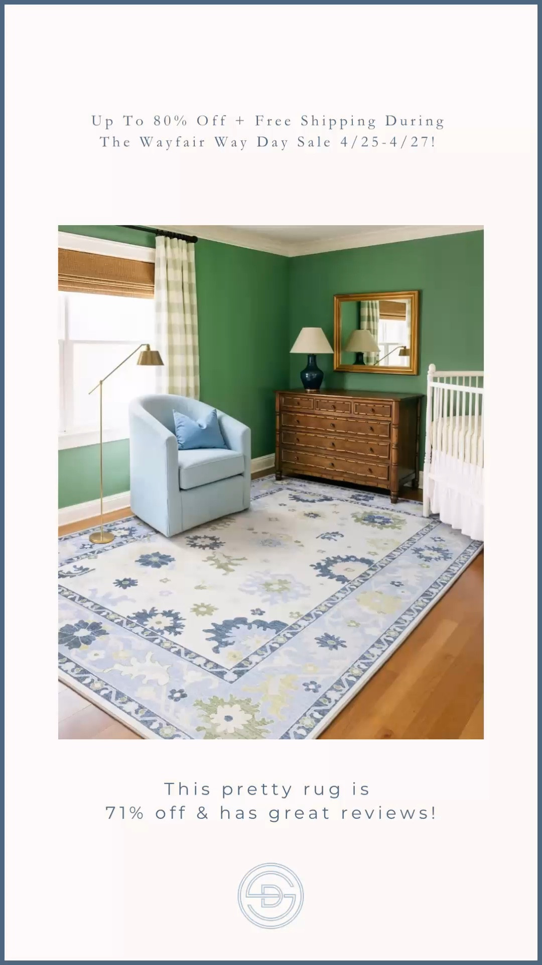 This washable blue oushak rug is on major sale at over 70% off! It has great reviews! It would be perfect in a boys nursery or in a boys bedroom! 

Rug on sale | preppy home decor | Grandmillennial home decor | kids room rug | oushak rug 

#LTKSaleAlert #LTKHome