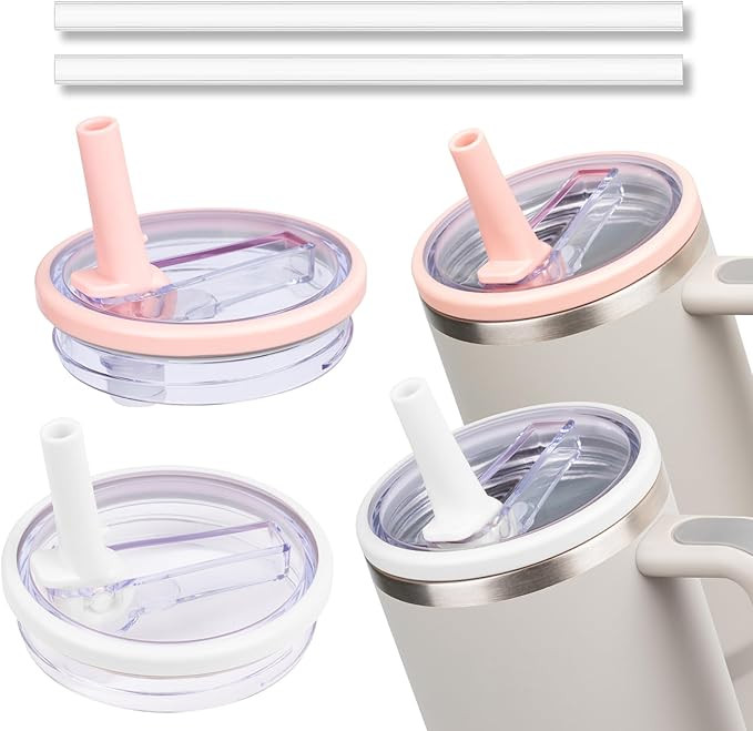 2 Pack 40 oz Tumbler Flip Straw Lid Compatible with Stanley Cup 40oz Tumbler Tumbler Cover Compat... | Amazon (US)