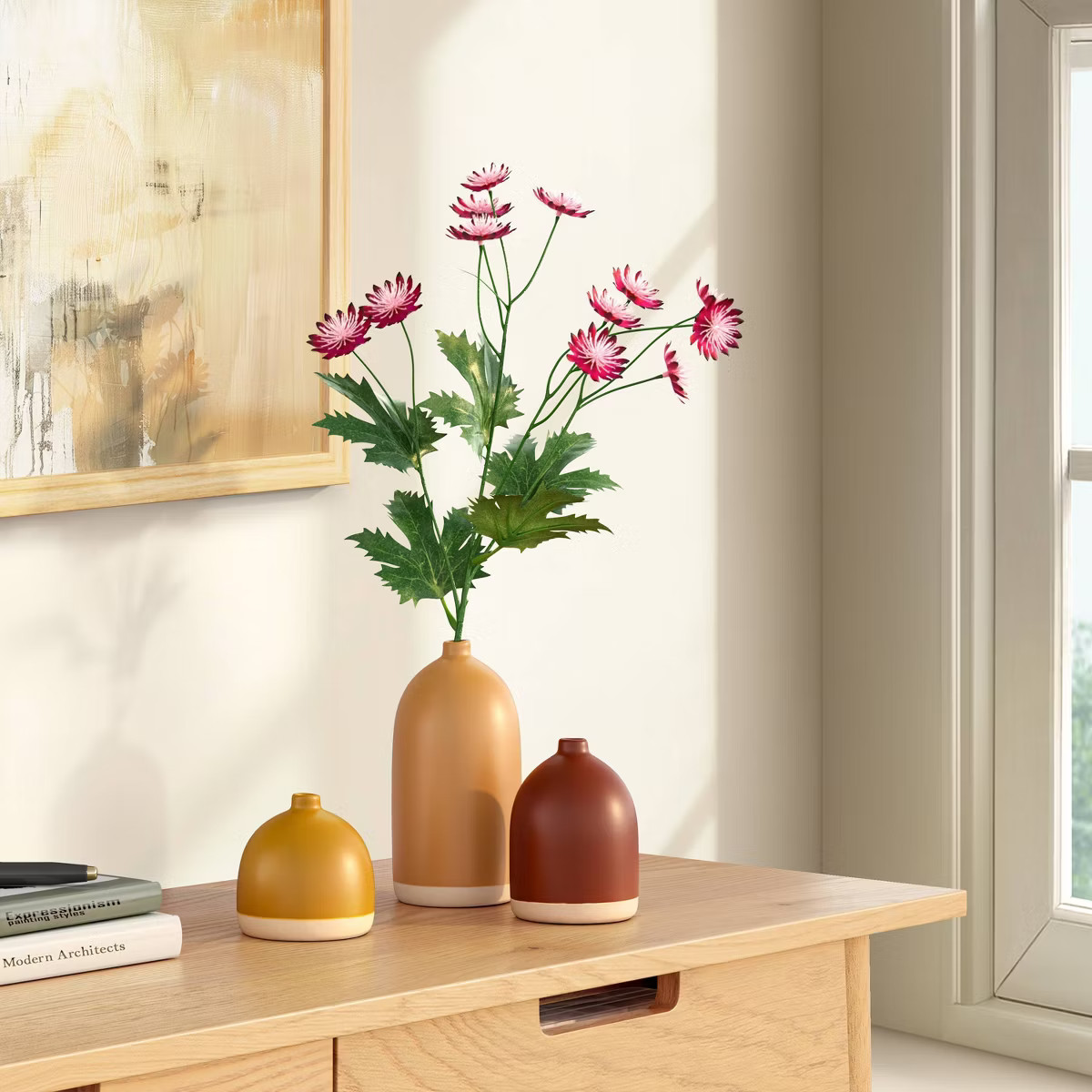 Dark Pink Thistle Mini Stem - Room Essentials™ | Target