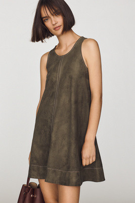 Keiko Faux-Suede Mini Dress | Anthropologie (US)