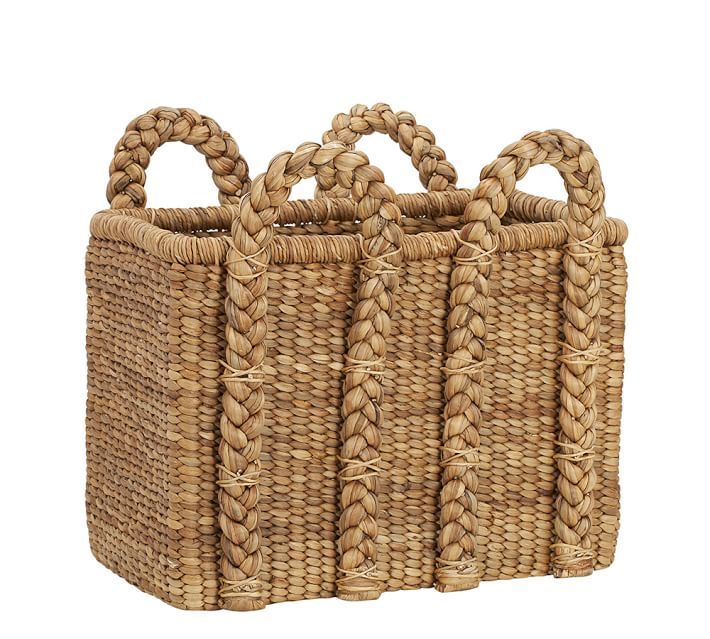 Beachcomber Handwoven Seagrass Rectangular Handled Baskets | Pottery Barn | Pottery Barn (US)