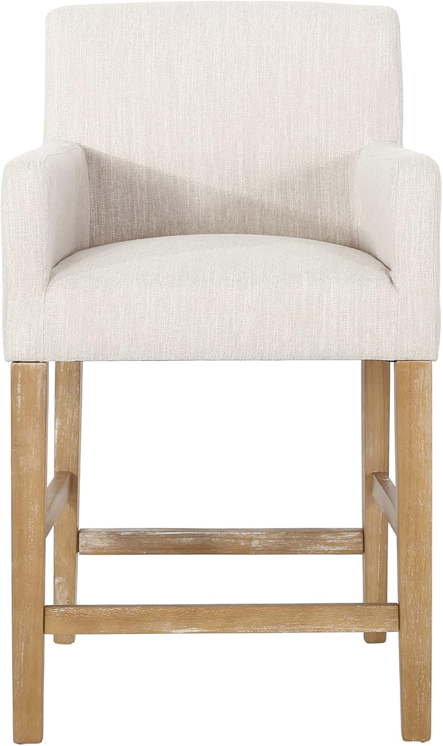 Christopher Knight Home Armga Upholstered 26 inch Counter Stool - Beige/Weathered Brown | Amazon (US)