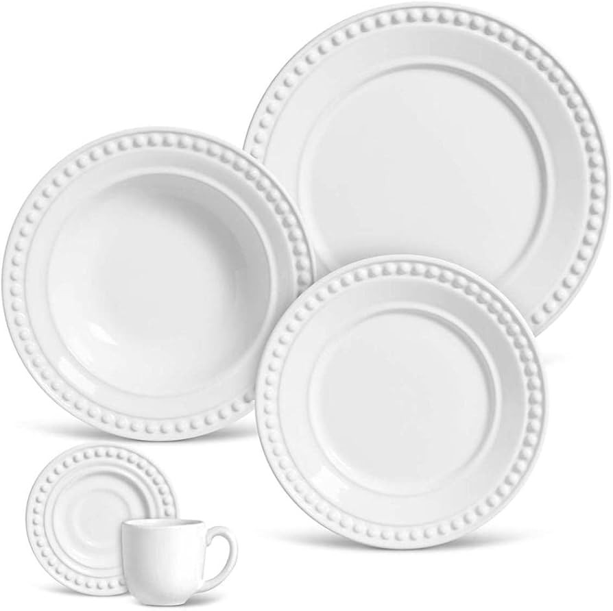 APARELHO DE JANTAR 20 PEÇAS ATENAS BRANCO | Amazon (BR)