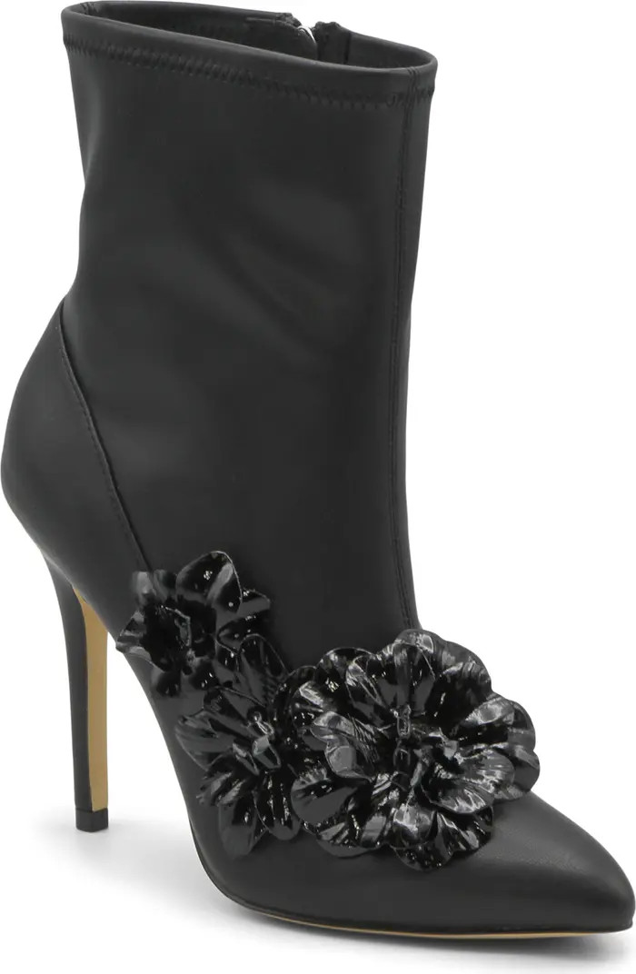 Perla Flower Pointed Toe Bootie (Women) | Nordstrom