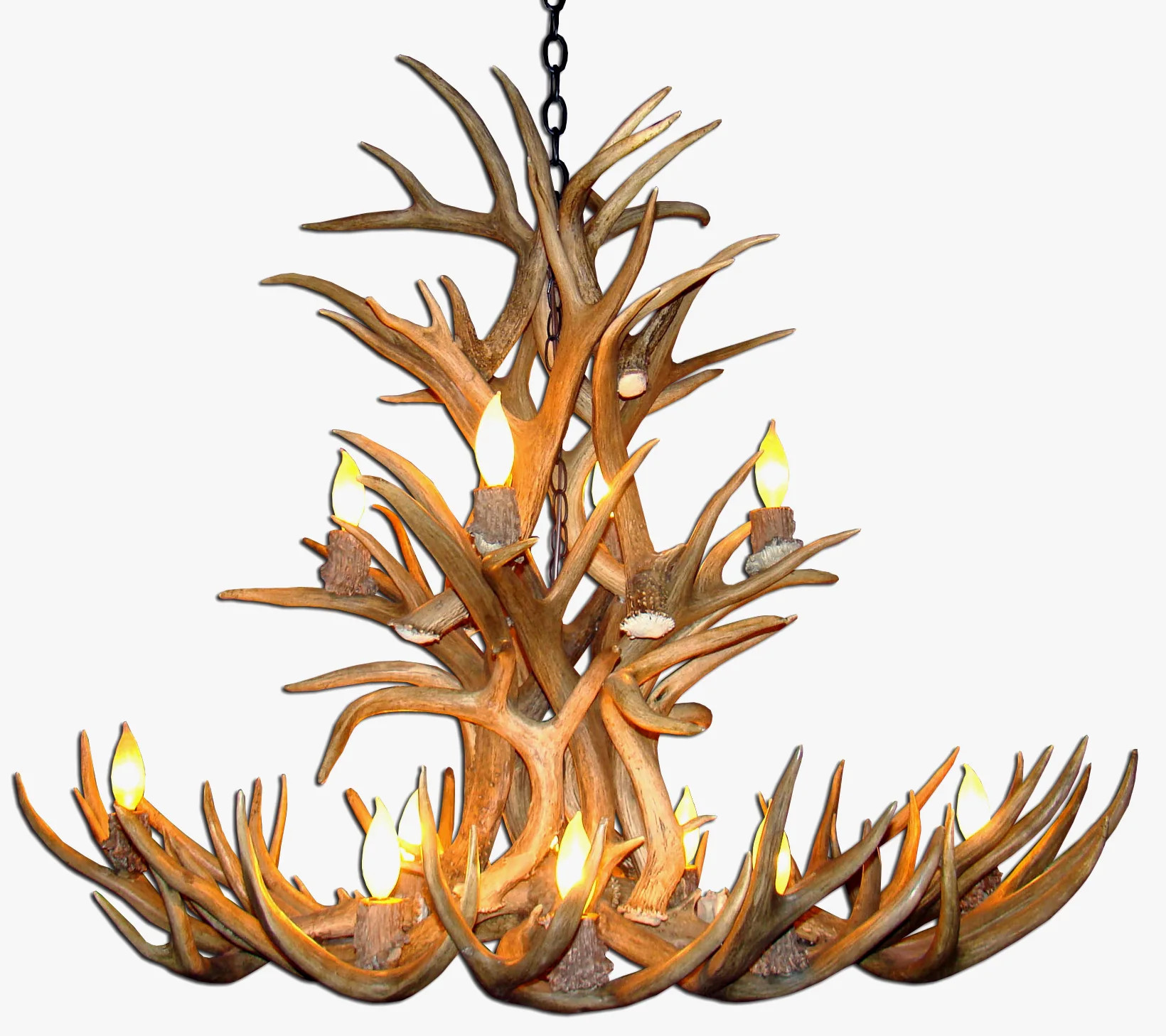 Canadian Antler Design Antler Chandelier 12-Light Brown TraditionalAntler Chandelier | WTMDCASC-L-N | Lowe's