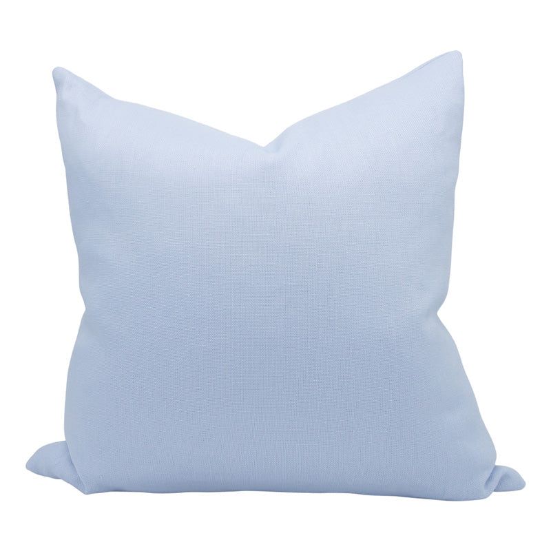 Light Chambray Blue Solid Linen Designer Pillow | Arianna Belle