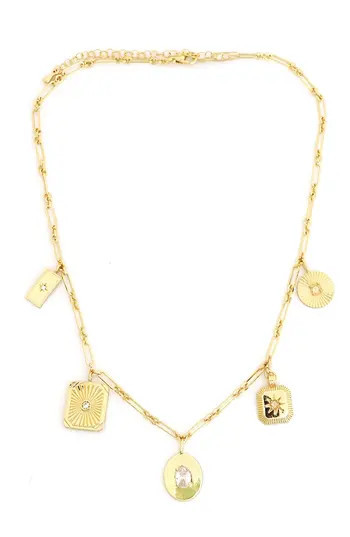 Panacea Mixed Charm Necklace in Gold at Nordstrom Rack | Nordstrom Rack