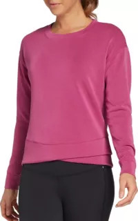 CALIA by Carrie Underwood Women's Cupro Overlap Hem Crewneck Sweatshirt | Dick's Sporting Goods