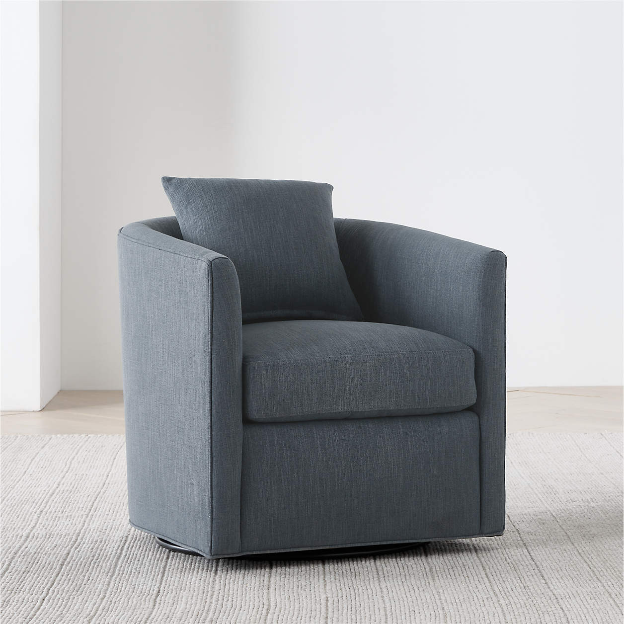 Drew Small Swivel Accent Chair + Reviews | Crate & Barrel | Crate & Barrel