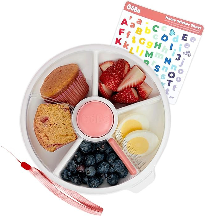 GoBe Kids Large Snack Spinner Slide Bundle with Hand Strap and Sticker Sheet - Reusable Snack Con... | Amazon (US)