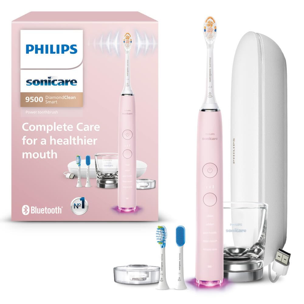 Philips Sonicare DiamondClean Smart 9500 Electric Toothbrush, Sonic Toothbrush with App, Pressure... | Amazon (US)