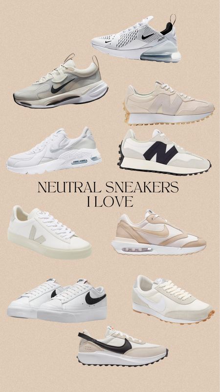 Neutral sneakers I love 🫶🏼

Neutral colored sneakers, sneakers, veja, shoes, nike sneakers, new balance sneakers, shoe favorites, shoes, activewear, New balance, nike shoes, Vera, shoes, sneakers,  #LTKshoecrush #ltkseasonal #LTKfit 