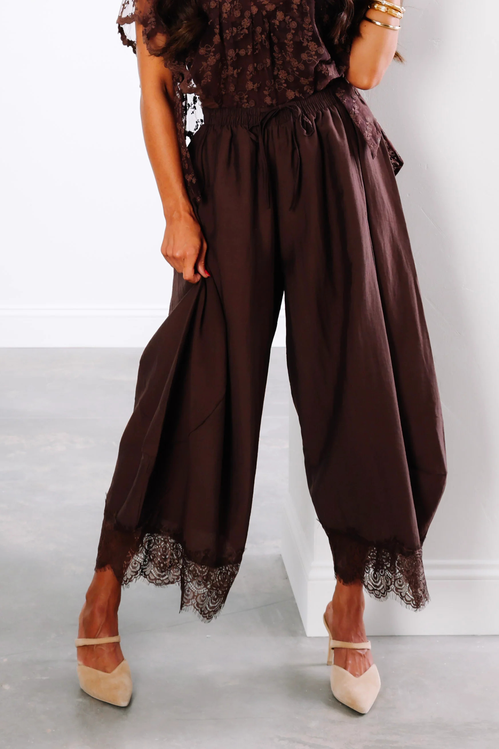 Sierra Brown Wide Leg Pant | The Willow Tree