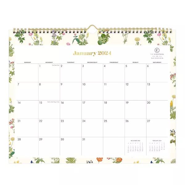 The Everygirl x Day Designer 2024 Wall Calendar 15"x12" Botanica | Target