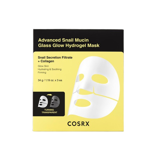 COSRX - Advanced Snail Mucin Glass Glow Hydrogel Mask - 3pcs | Stylevana