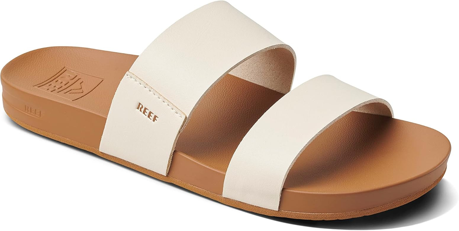 Reef Womens Sandals Vista | Vegan Leather Slides for Women With Cushion Bounce Footbed | Amazon (US)