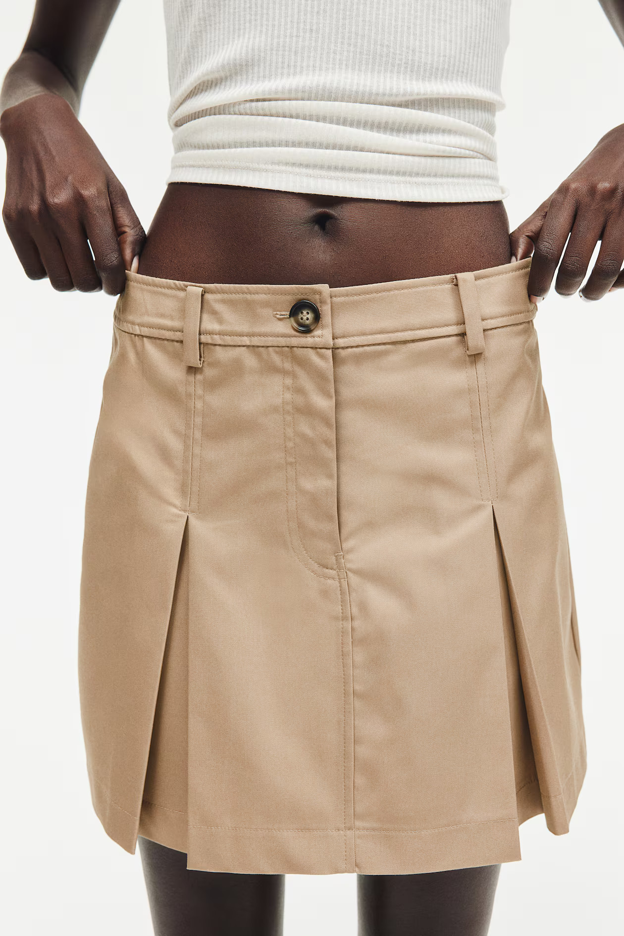 Pleated Twill Skirt | H&M (US + CA)