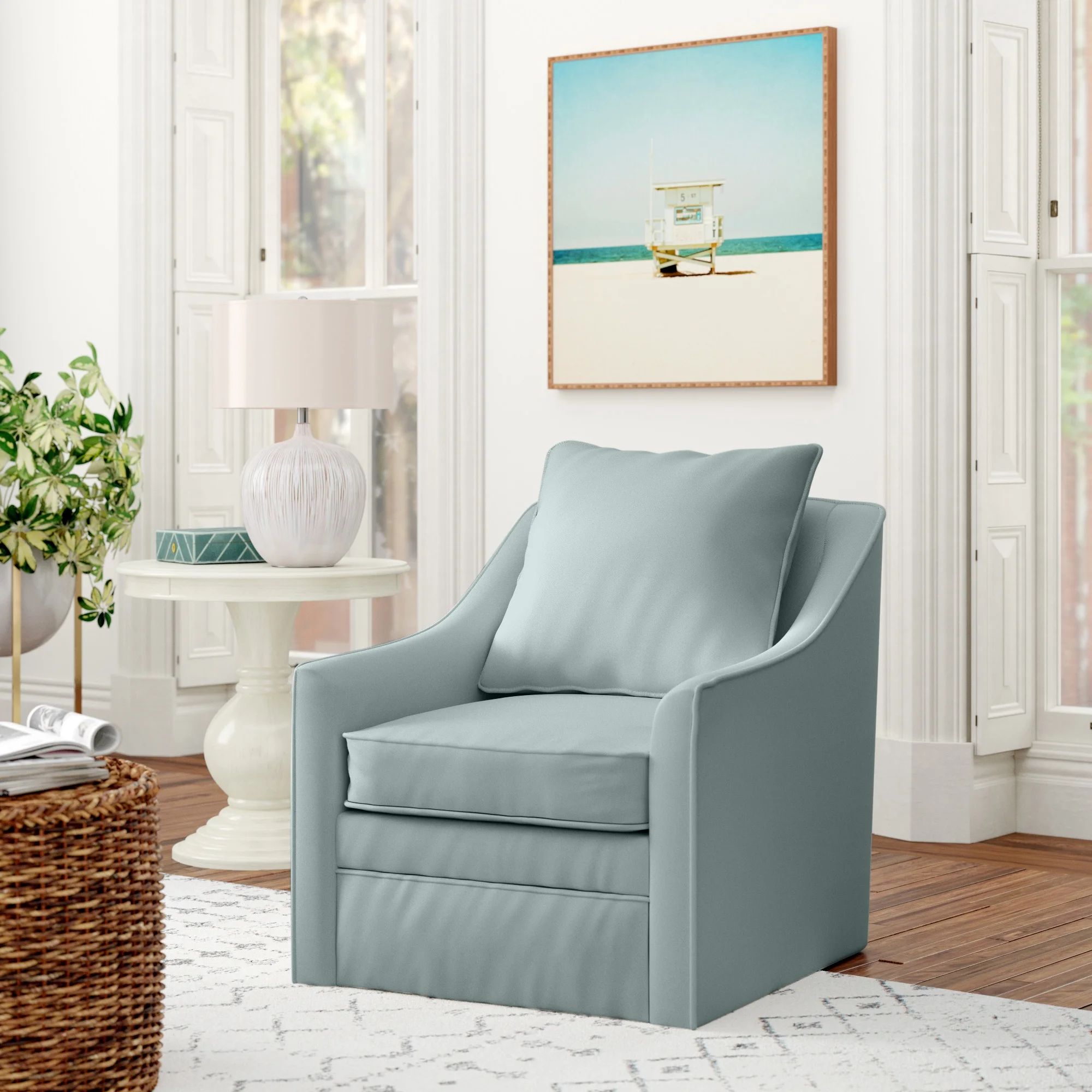 Aaronsburg Upholstered Swivel Armchair | Wayfair North America