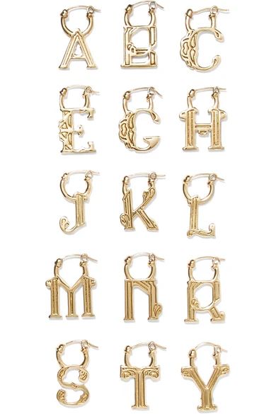 Ellery - A-z Alphabet Gold-plated Earring - A | NET-A-PORTER (UK & EU)
