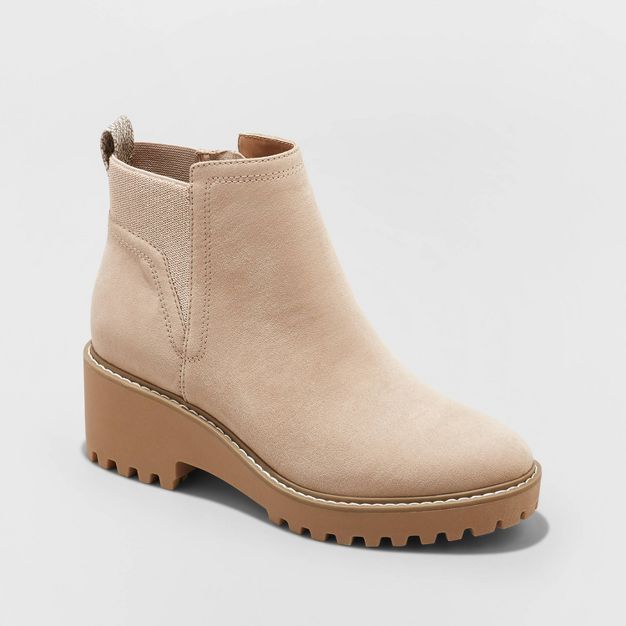 Women&#39;s Taci Pull-On Ankle Boots - Universal Thread&#8482; Taupe 7.5 | Target