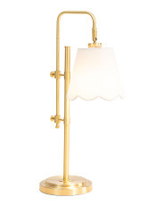 25in Adjustable Height Scalloped Shade Task Lamp | Marshalls