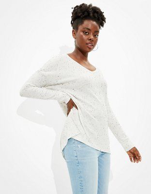 AE Soft & Sexy Plush V-Neck T-Shirt | American Eagle Outfitters (US & CA)