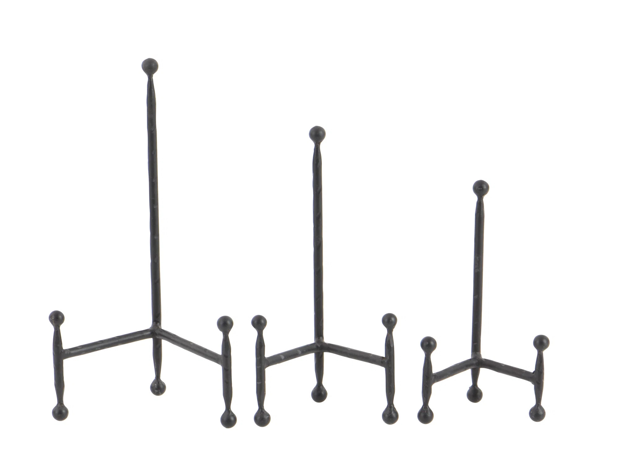 Gabija 3 Pieces  Black Metal Easel with Ball Details | Wayfair North America
