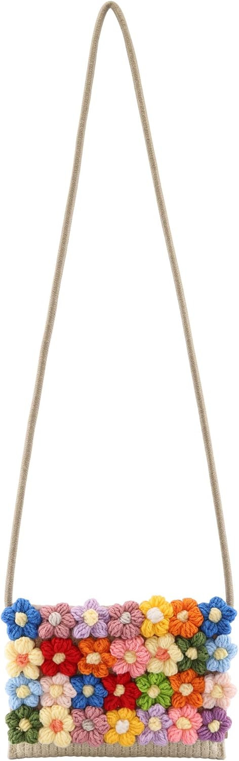 Ayliss Women's Handwoven Crossbody Handbag Small Summer Beach Shoulder Handbag Woven Cotton Croch... | Amazon (US)