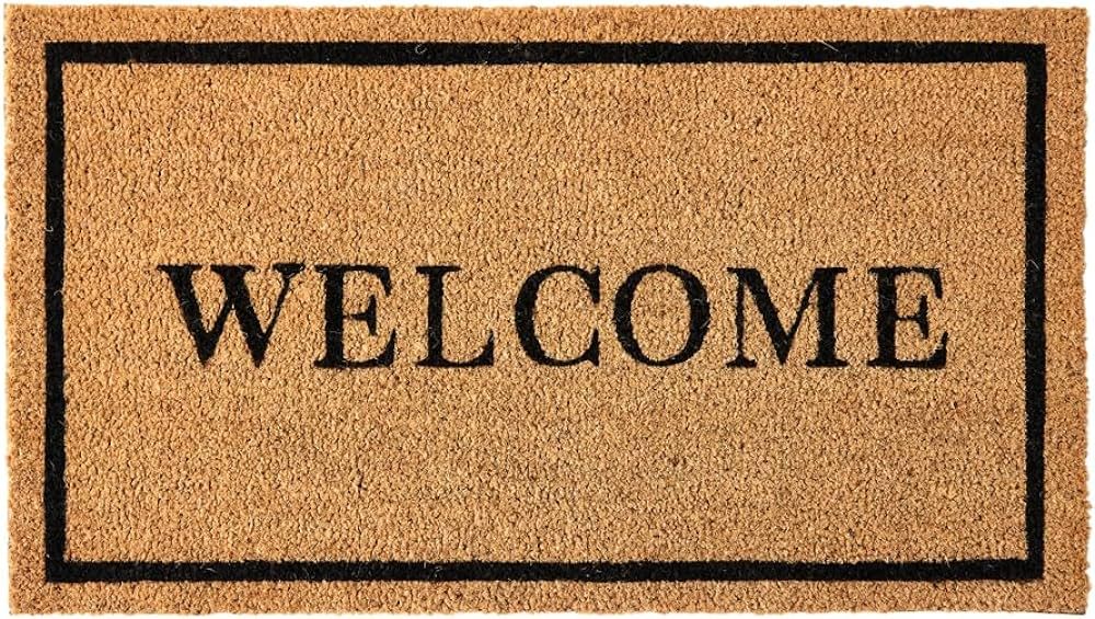 KANKUN Coco Coir Door Mat with Heavy Duty Backing, Welcome Doormat (17" x 30"), Doormat Outdoor E... | Amazon (US)