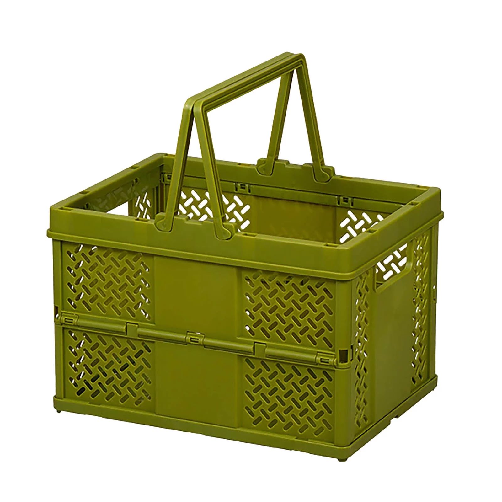 SQUARE CARMEN Foldable Plastic Storage Basket, Outdoor Picnic Basket Portable Carry Basket Vegeta... | Walmart (US)