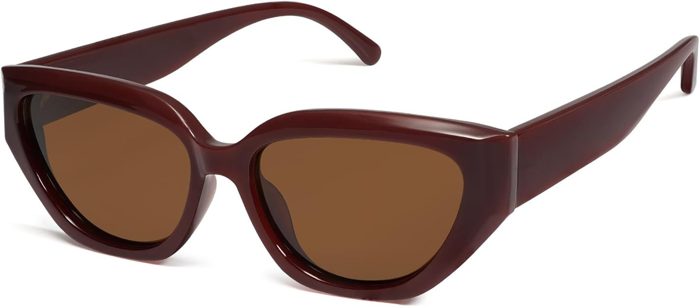 SOJOS Trendy Cute Cat Eye Polarized Sunglasses for Women Fashion Cateye Womens Sunnies SJ2237 | Amazon (US)