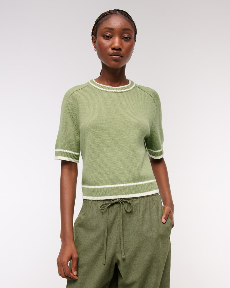 The A&F Madeline Crew Sweater Tee | Abercrombie & Fitch (US)