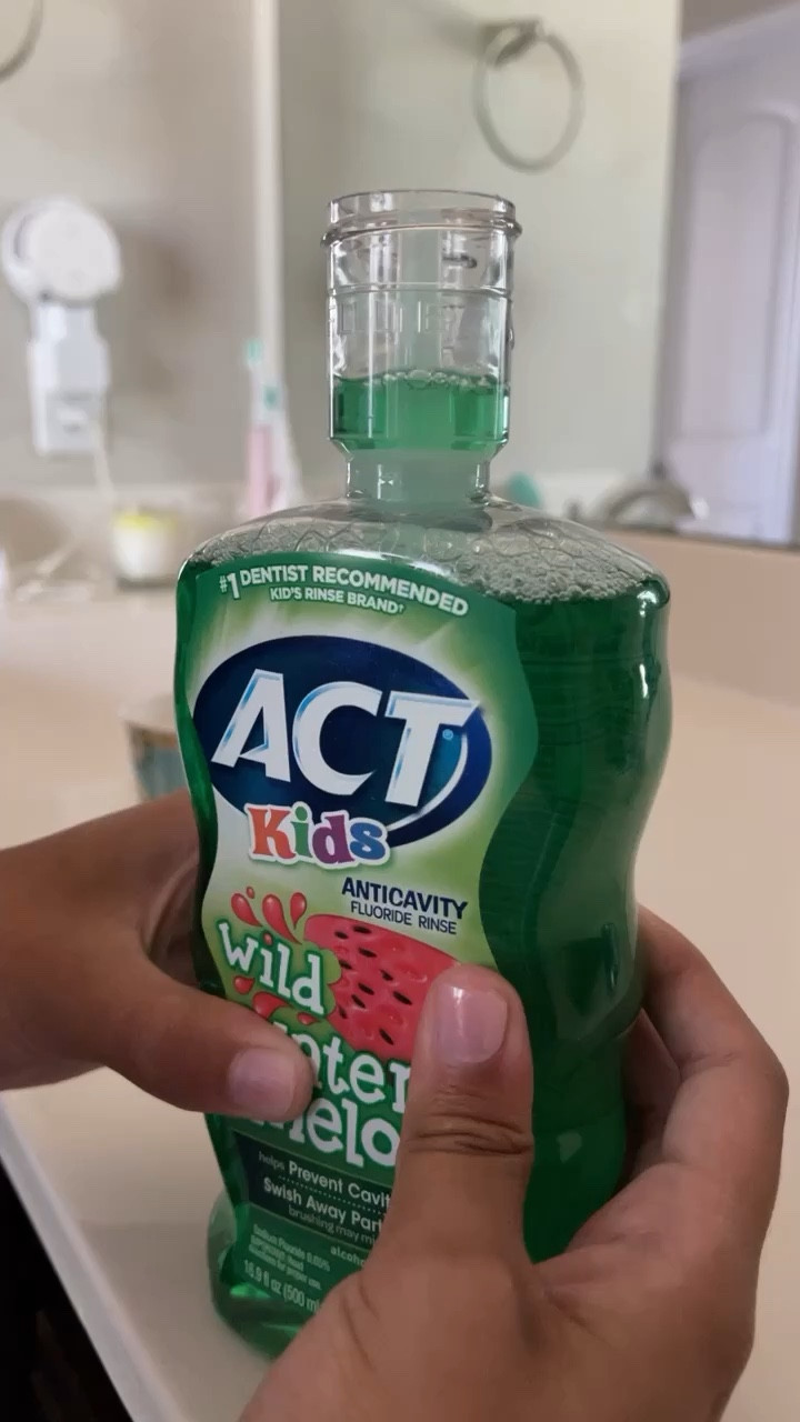 #ad That look on your face when your mouth rinse timer is almost up. ACT Kids Anticavity Fluoride Rinse is watermelon-flavored and formulated with fluoride to help prevent up to 40% of future cavities. But their favorite part is the easy-squeeze bottle that has a fill-line so they get just the right amount. Have your kids tried it? You can pick them up at @Target or add them to your next pickup order along with @ActOralCare Mint Fluoride Rinse for you too! Follow my shop! 

Target #TargetPartner #StartACTing #Swish #Hygiene @Target @actoralcare

#LTKBacktoSchool #LTKkids #LTKfamily