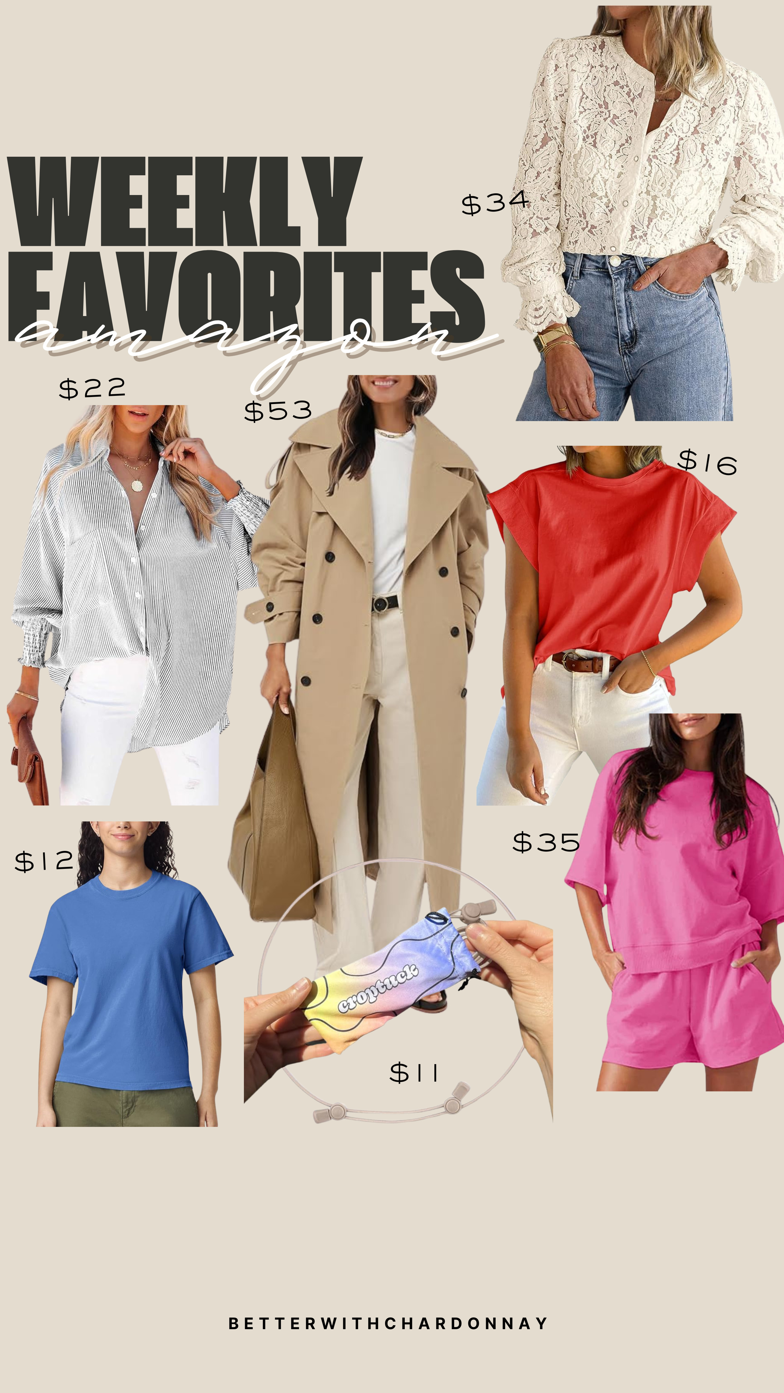 Our weekly Amazon favorites! How cute are these tops for spring and summer?!

amazon style, amazon fashion, shirts, tops, striped top, trench coat 

 #LTKFindsUnder50 #LTKFindsUnder100 #LTKStyleTip